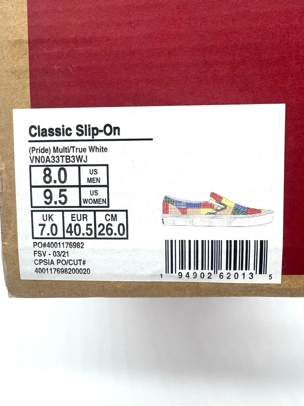 Women's Vans Classic Slip-On Vans LGBTQ 🌈